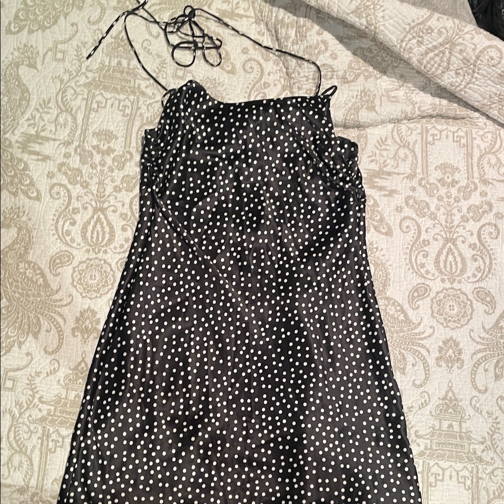 Black Polka Dot Slip Dress mini Victoria secret